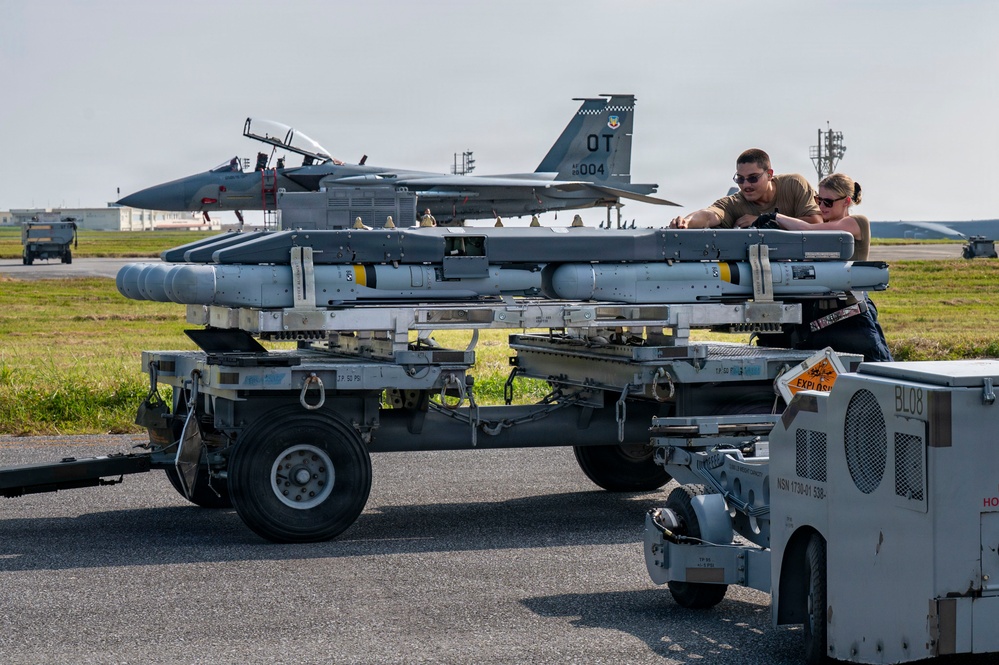 F-15EX weapons load inspection advances Kadena integration