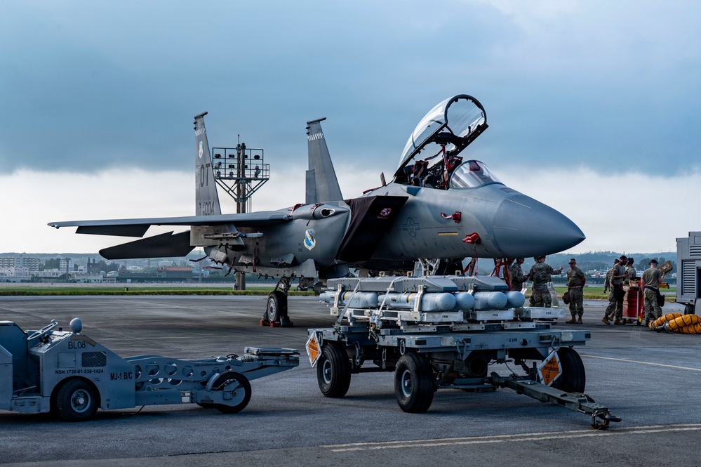 F-15EX weapons load inspection advances Kadena integration