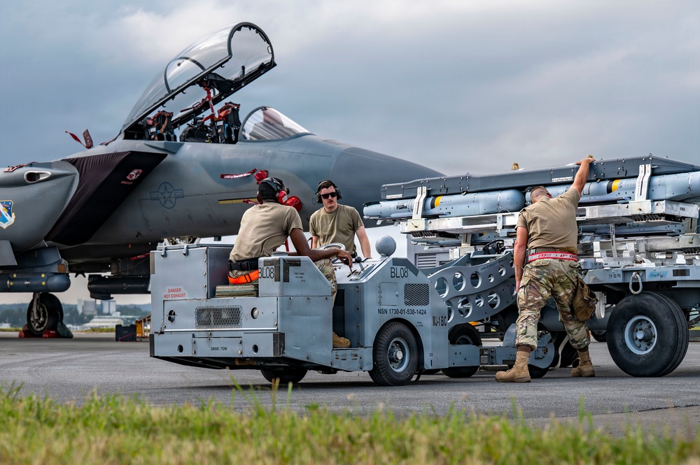 F-15EX weapons load inspection advances Kadena integration