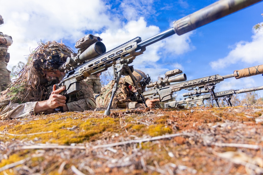 1-27 conducts live fire sniper training at Schofield Barracks