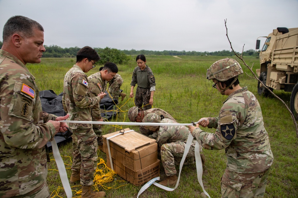 Champion Brigade Joint Airdrop of Class I Supplies with ROK Forces