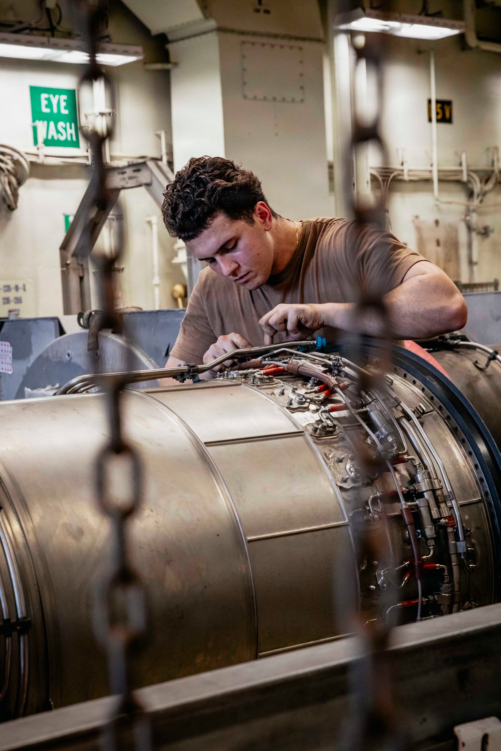 George Washington Conducts Routine F414 Turbofan Engine Maintenance