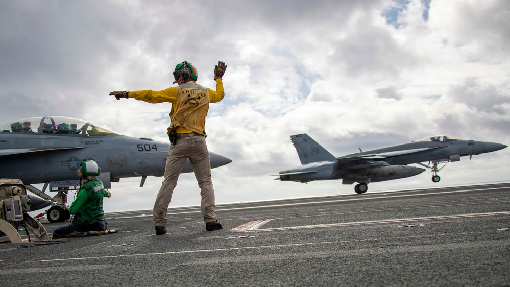 George Washington Conducts Flight Operations