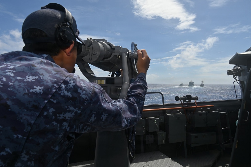 JS Kongo conducts replenishment at sea with Royal Canadian Navy replenishment ship during RIMPAC 2026