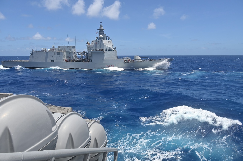 JS Kongo conducts replenishment at sea with Royal Canadian Navy replenishment ship during RIMPAC 2026