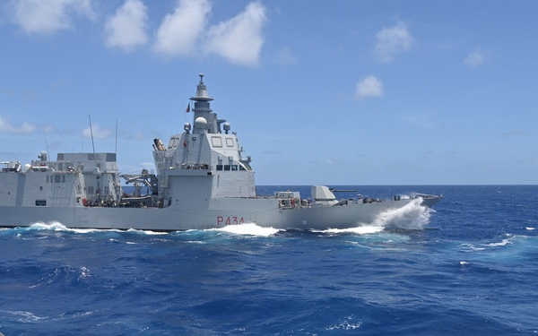 JS Kongo conducts replenishment at sea with Royal Canadian Navy replenishment ship during RIMPAC 2026