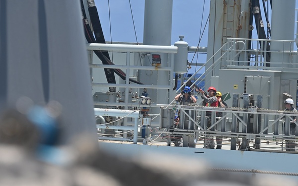 JS Kongo conducts replenishment at sea with Royal Canadian Navy replenishment ship during RIMPAC 2026