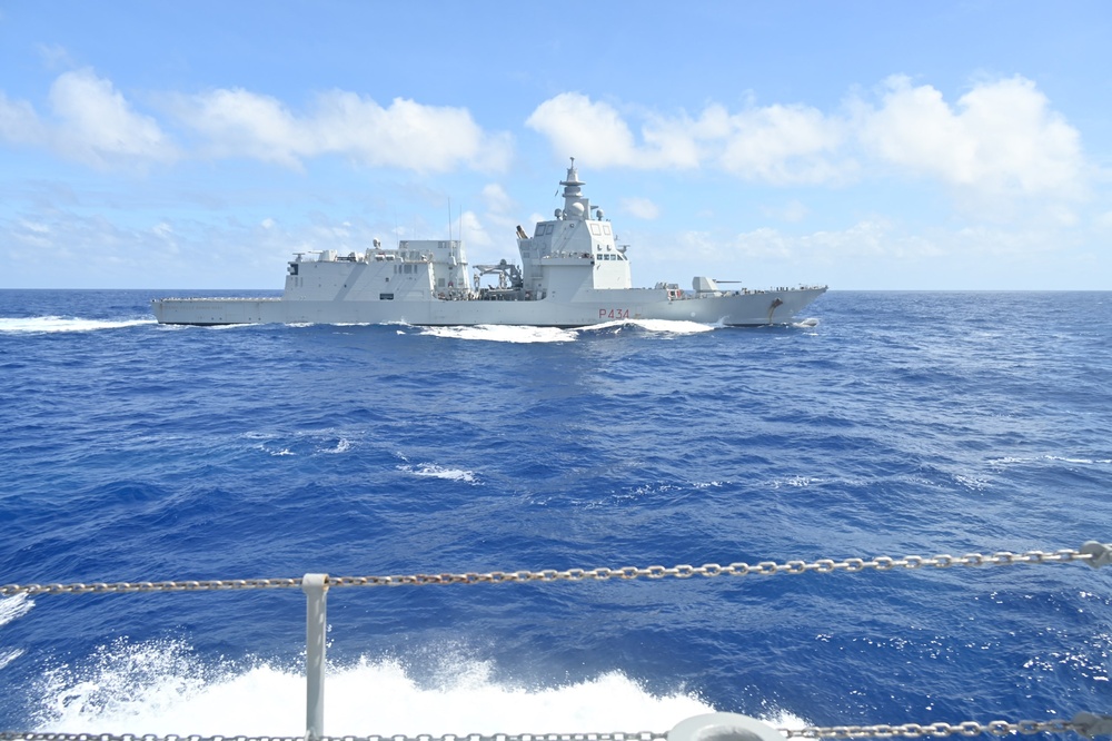 JS Kongo conducts replenishment at sea with Royal Canadian Navy replenishment ship during RIMPAC 2026