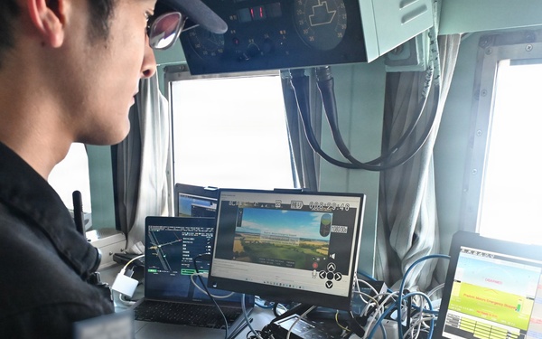 Japan Maritime Self-Defense Force conduct live-fire training with unmanned aerial vehicle support during RIMPAC 2026