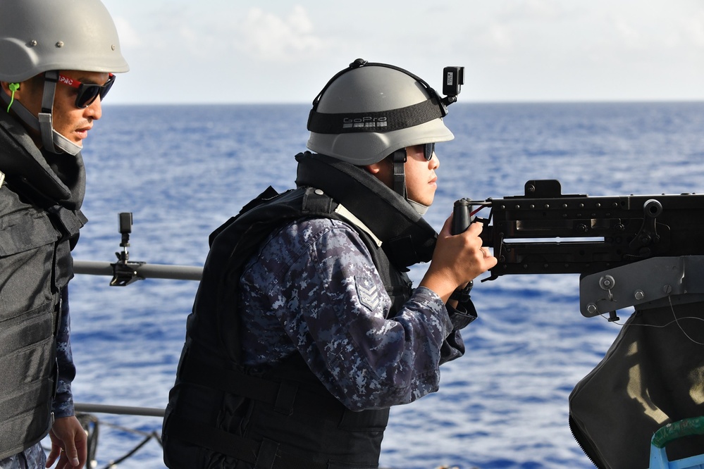 Japan Maritime Self-Defense Force conduct live-fire training with unmanned aerial vehicle support during RIMPAC 2026