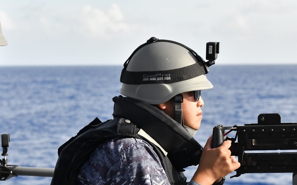 Japan Maritime Self-Defense Force conduct live-fire training with unmanned aerial vehicle support during RIMPAC 2026