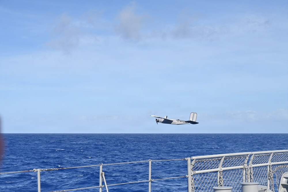 Japan Maritime Self-Defense Force conduct live-fire training with unmanned aerial vehicle support during RIMPAC 2026