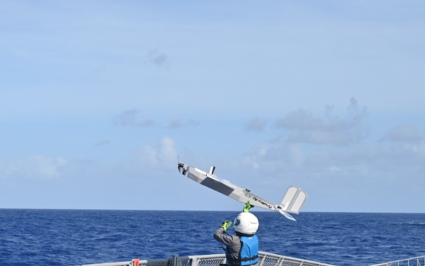 Japan Maritime Self-Defense Force conduct live-fire training with unmanned aerial vehicle support during RIMPAC 2026