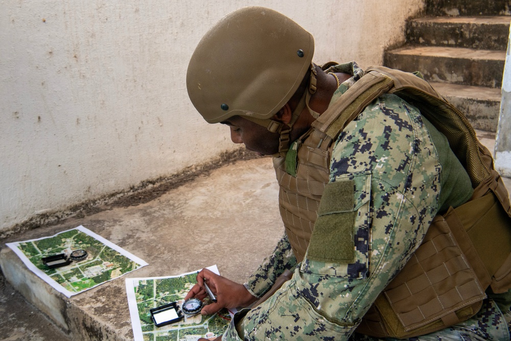CTF 68 Sailors complete a Practical Expeditionary Warfare Board