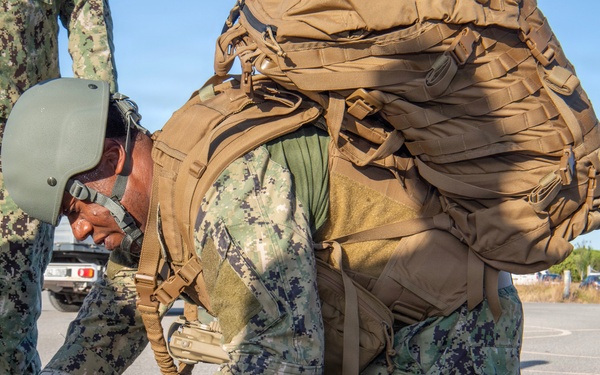 CTF 68 Sailors complete a Practical Expeditionary Warfare Board