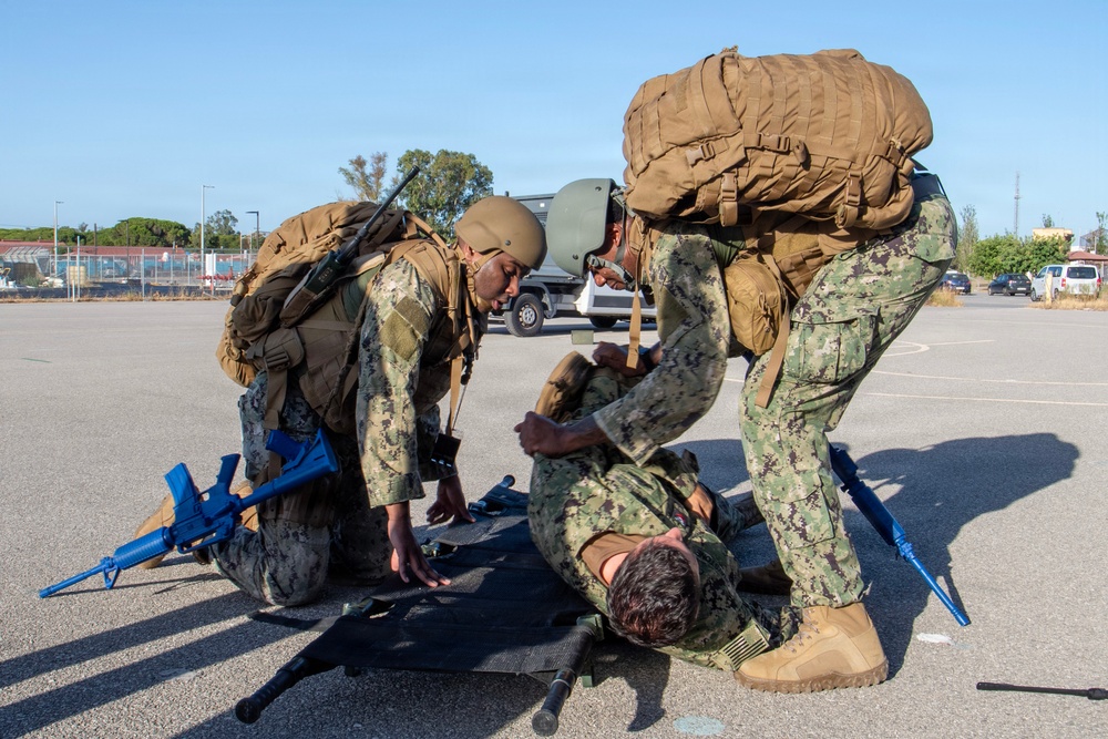 CTF 68 Sailors complete a Practical Expeditionary Warfare Board