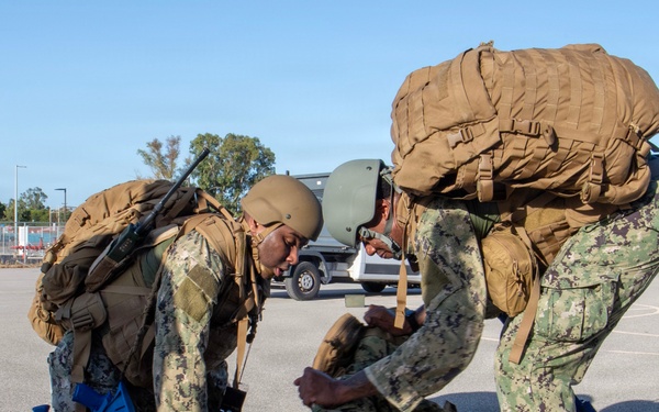 CTF 68 Sailors complete a Practical Expeditionary Warfare Board