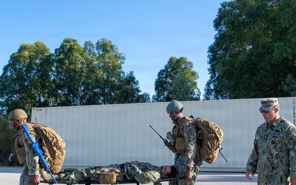 CTF 68 Sailors complete a Practical Expeditionary Warfare Board