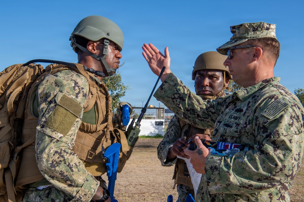 CTF 68 Sailors complete a Practical Expeditionary Warfare Board