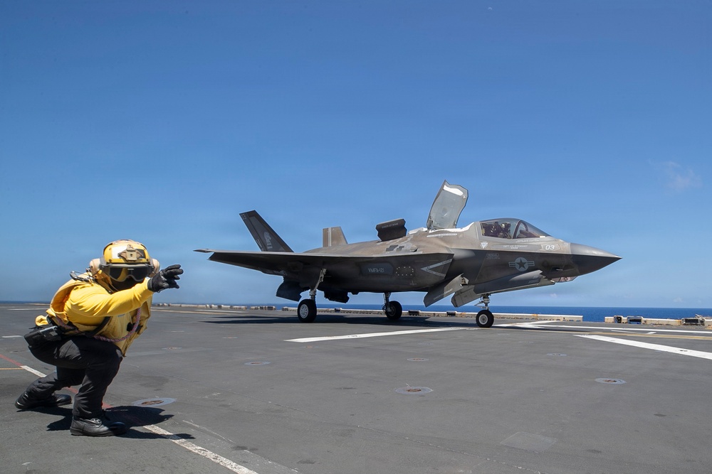 USS Tripoli Conducts Flight Operations