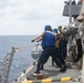 USS Santa Barbara conducts replenishment-at-sea with HMAS Supply