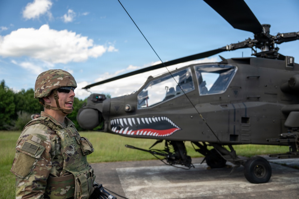 12th Combat Aviation Brigade conducts aircraft decontamination training during Gunslinger Gambit