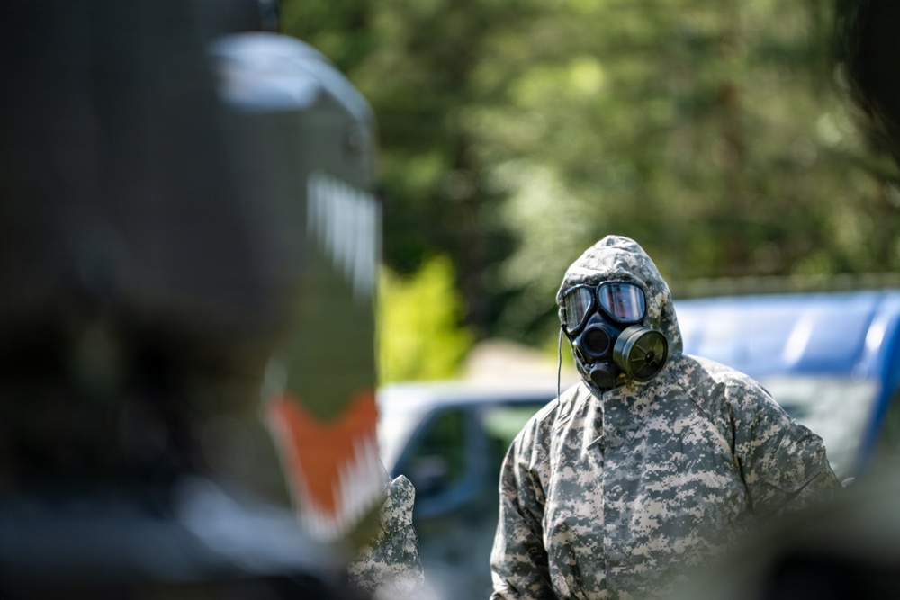 12th Combat Aviation Brigade conducts aircraft decontamination training during Gunslinger Gambit