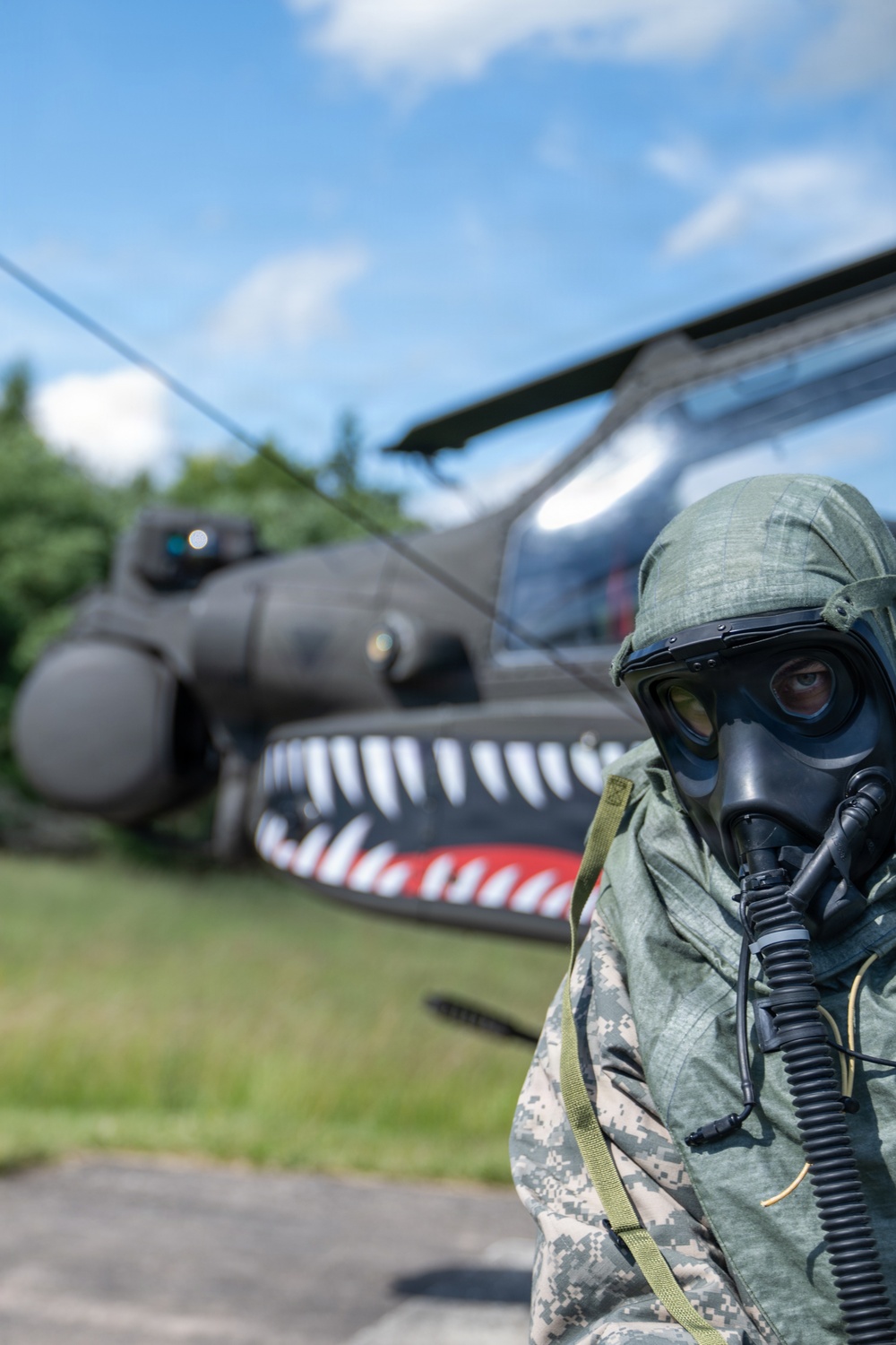 12th Combat Aviation Brigade conducts aircraft decontamination training during Gunslinger Gambit