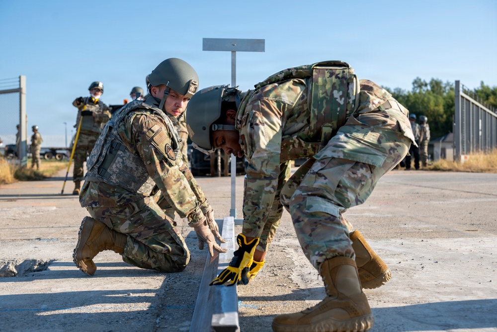 52nd Civil Engineer Squadron trains for rapid airfield repair during Prime BEEF