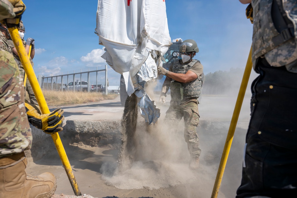 52nd Civil Engineer Squadron trains for rapid airfield repair during Prime BEEF