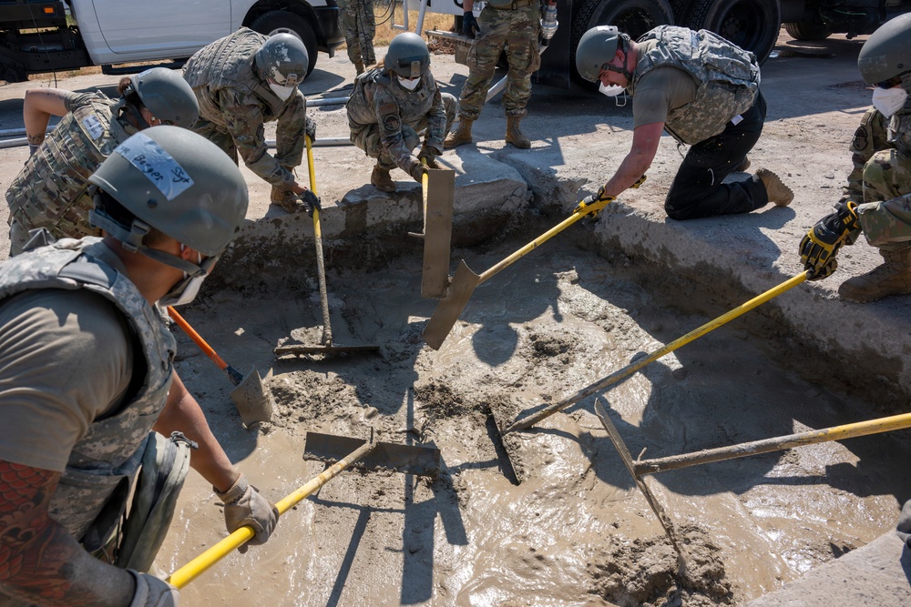 52nd Civil Engineer Squadron trains for rapid airfield repair during Prime BEEF