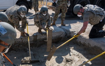 52nd Civil Engineer Squadron trains for rapid airfield repair during Prime BEEF