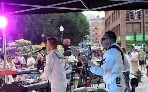 Navy Band Northeast's Rhode Island Sound Performs at Faneuil Hall Marketplace during Sail Boston.