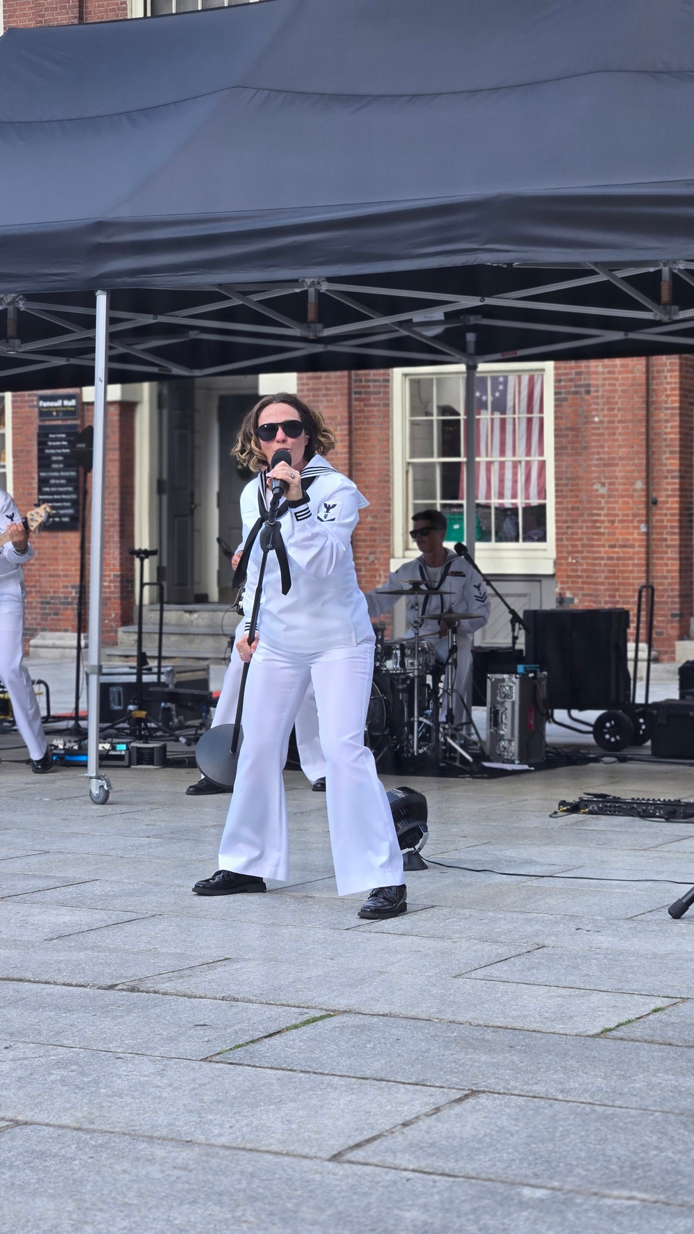 Navy Band Northeast's Rhode Island Sound Performs at Faneuil Hall Marketplace during Sail Boston.
