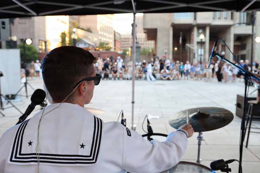 Navy Band Northeast's Rhode Island Sound Performs at Faneuil Hall Marketplace during Sail Boston.