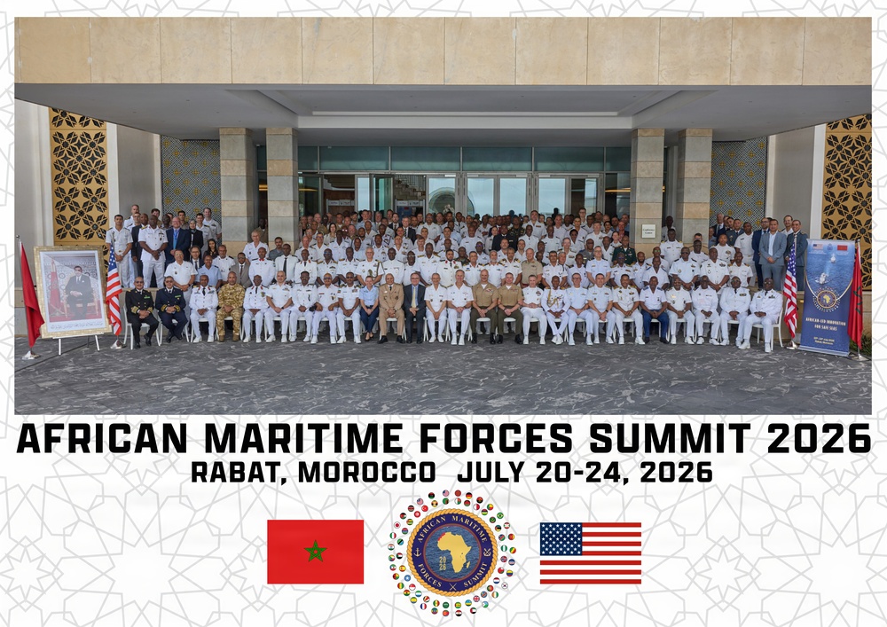 Maritime leaders assemble for the official African Maritime Forces Summit 2026 photograph