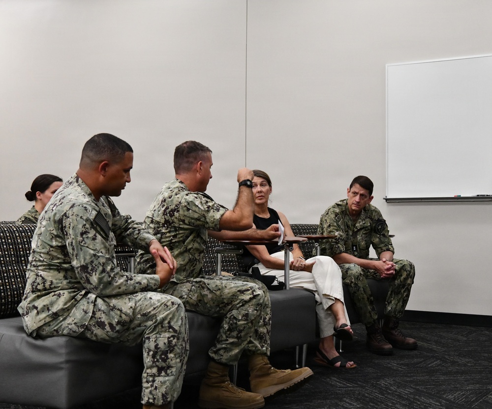 Rear Adm. Greg Huffman, commander, NETC visit to SCSTC Mayport