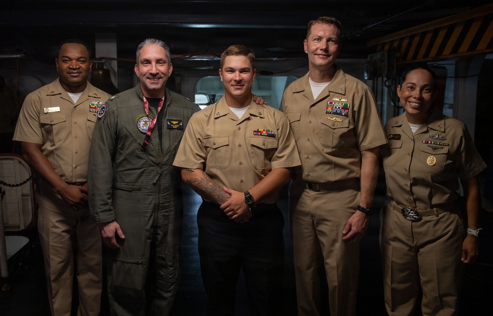 USS John C. Stennis (CVN 74) recognizes EM3 Slade Broussard