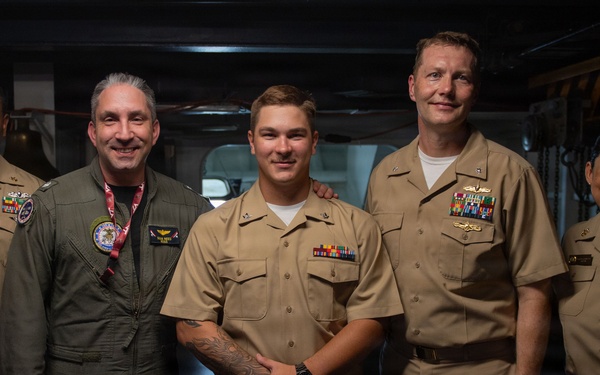 USS John C. Stennis (CVN 74) recognizes EM3 Slade Broussard