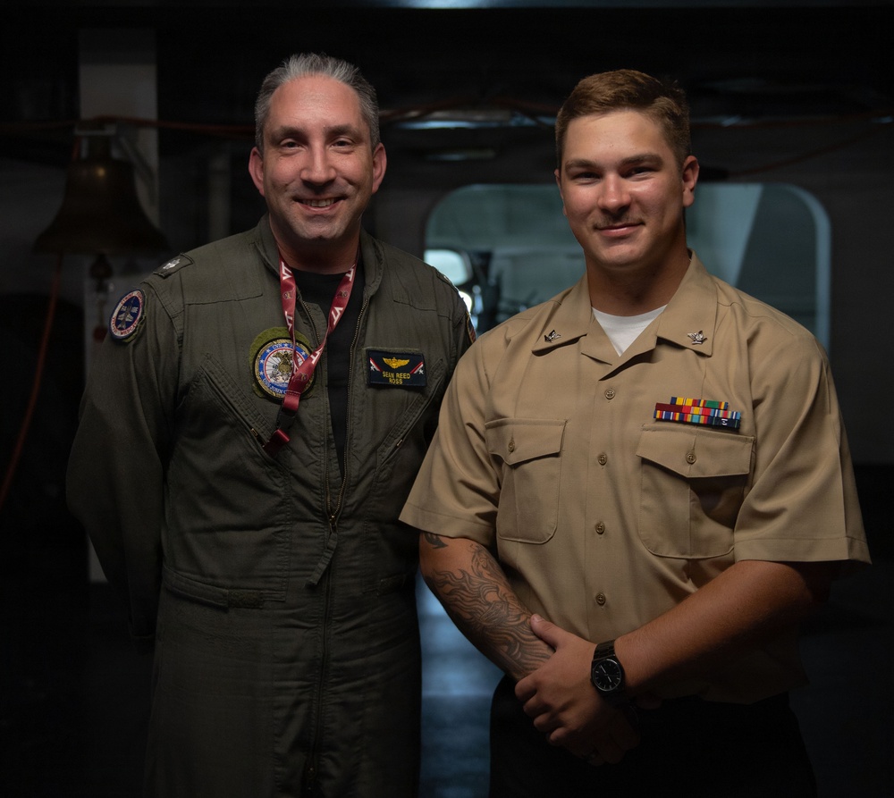 USS John C. Stennis (CVN 74) recognizes EM3 Slade Broussard