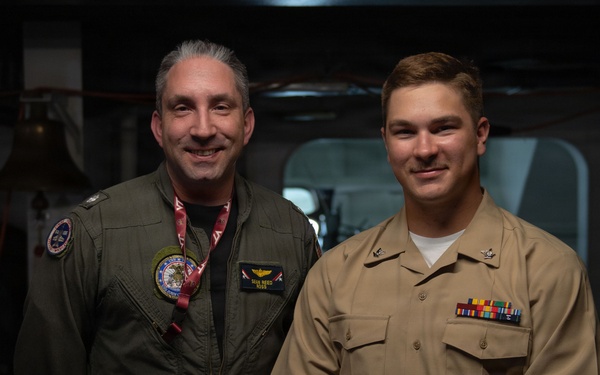 USS John C. Stennis (CVN 74) recognizes EM3 Slade Broussard
