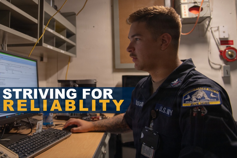 USS John C. Stennis (CVN 74) recognizes ET3 Slade Broussard