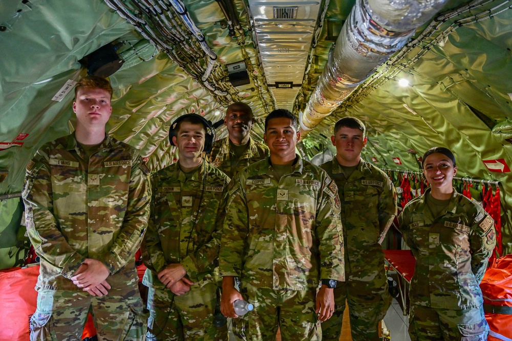 NY Air Guardsman’s get look from above at 15,000 Boilermaker racers during Stratotanker flyover.