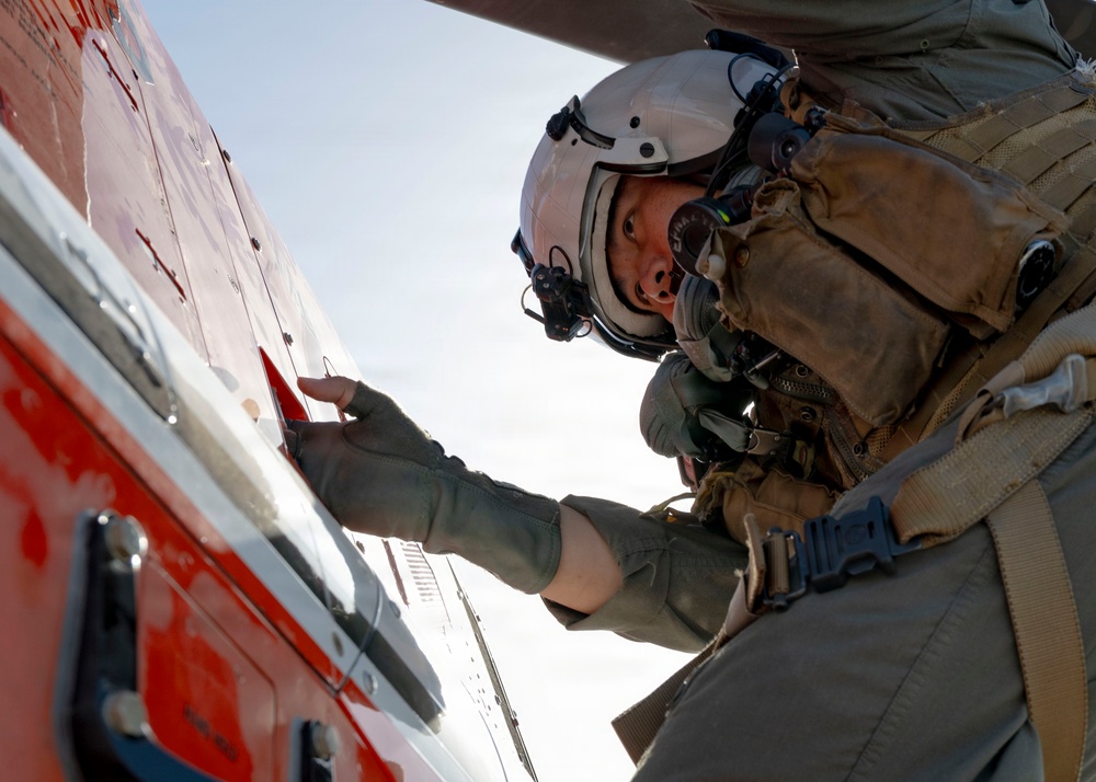 HT-28 Student Naval Aviator Performs Pre-Flight Inspection of TH-73A Thrasher