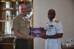 MARFOREUR/AF Commander, Nigerian Navy Rear Adm. discuss maritime security at AMFS 2026