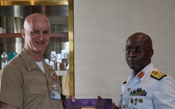 Nigeria and U.S. Marines discuss Gulf of Guinea maritime security at AMFS 2026