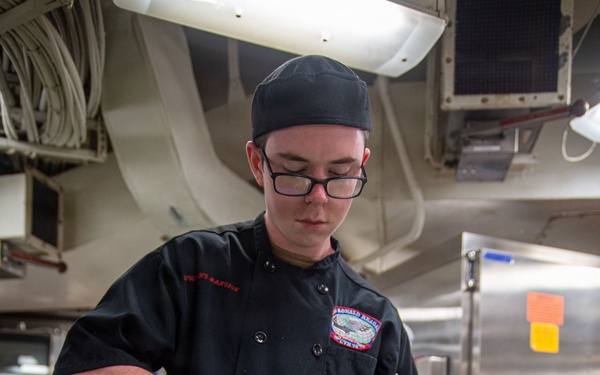 Ronald Reagan Sailors Prepare Food For Taco Tuesday