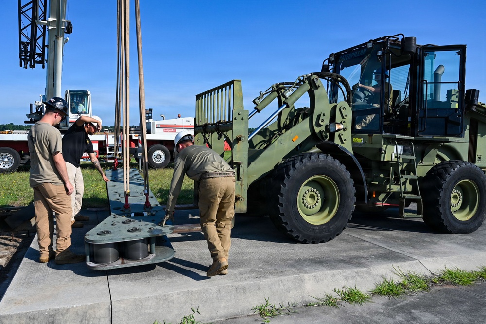 20th CES Conducts Aircraft Arresting Systems Overhaul