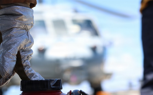 USS Decatur conducts flight quarters during RIMPAC