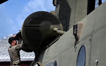 Joint Task Force-Bravo Chinook helicopters arrive for PANAMAX-A